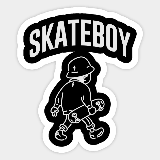 SKATEBOY Sticker by Vixie Hattori